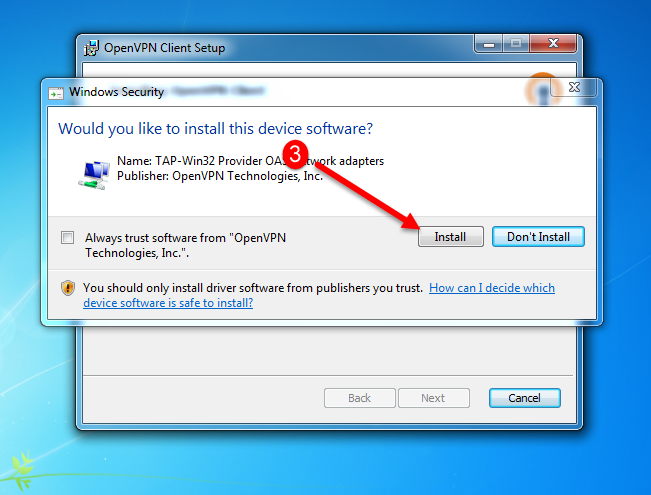 استفاده از OpenVPN در ویندوز 7